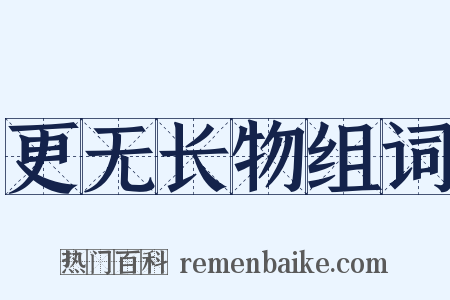 更无长物组词是什么意思的图片